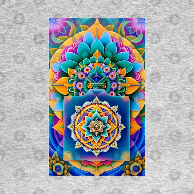 Sri Yantra Lotus Mandala by mariasshop